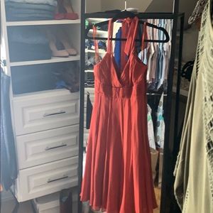 NWT BCBGmaxazria red halter dress, Sz. 4